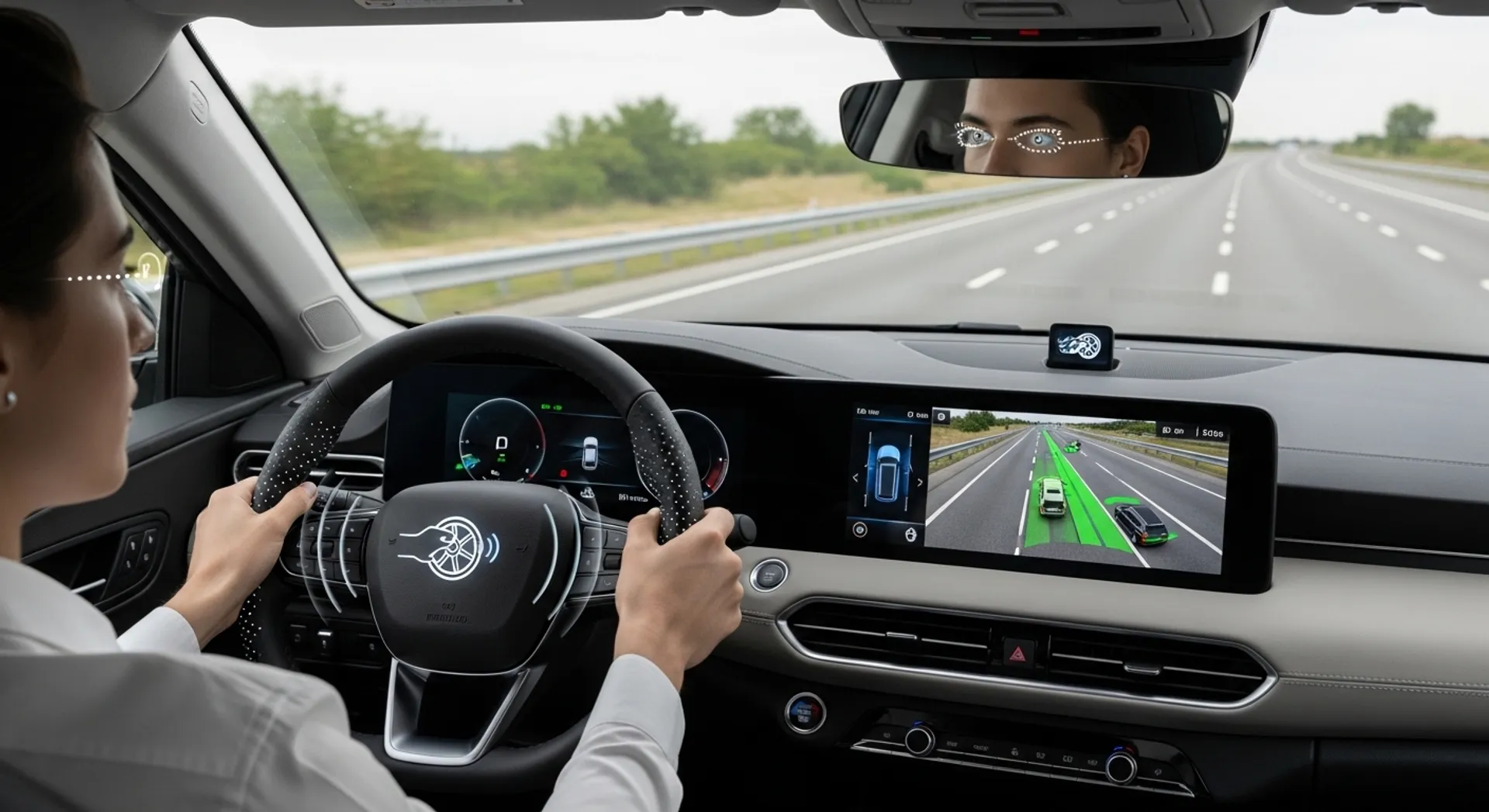 driver monitoring and steering control inside a modern vehicle